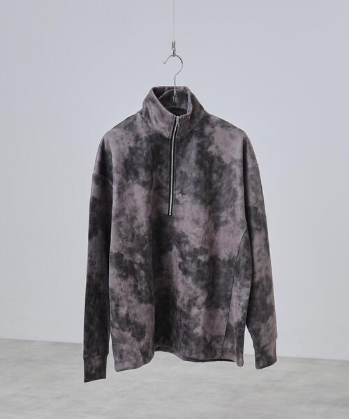 tk.TAKEO KIKUCHI（ティーケータケオキクチ）の「ヴィンテージライクプリント ハーフジッププルオーバー（Tシャツ/カットソー・メンズ・オフホワイト/グレー/ブラック/ダークブラウン・01/02/03）」の14枚目の写真