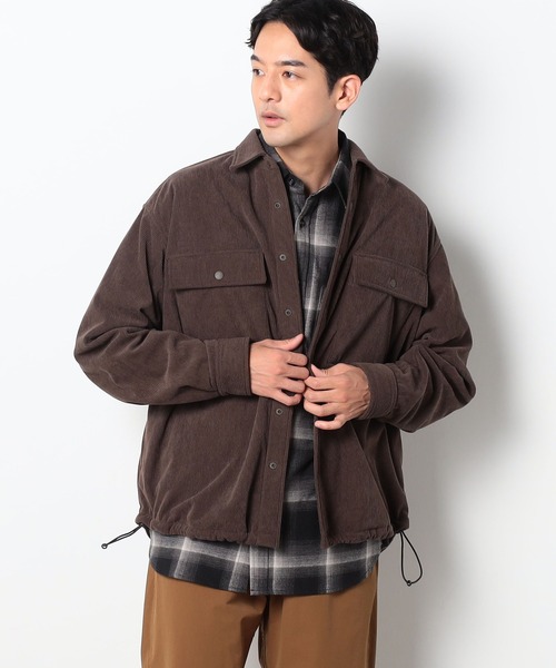 BROOKLYN OVERALL（ブルックリンオーバーオール）の「BROOKLYN OVERALL＜ブルックリンオーバーオール＞ポリコール裏起毛マルチシャツ（シャツ/ブラウス・メンズ・ブラック/ダークブラウン・MEDIUM/LARGE）」の2枚目の写真