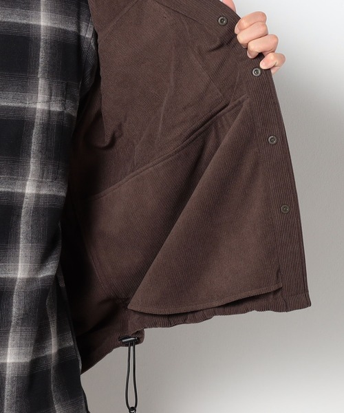 BROOKLYN OVERALL（ブルックリンオーバーオール）の「BROOKLYN OVERALL＜ブルックリンオーバーオール＞ポリコール裏起毛マルチシャツ（シャツ/ブラウス・メンズ・ブラック/ダークブラウン・MEDIUM/LARGE）」の8枚目の写真