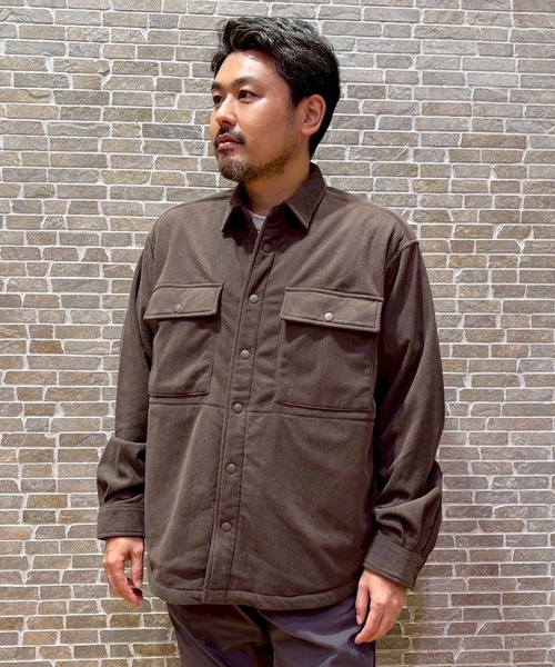 BROOKLYN OVERALL（ブルックリンオーバーオール）の「BROOKLYN OVERALL＜ブルックリンオーバーオール＞ポリコール裏起毛マルチシャツ（シャツ/ブラウス・メンズ・ブラック/ダークブラウン・MEDIUM/LARGE）」の16枚目の写真