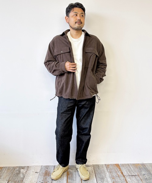 BROOKLYN OVERALL（ブルックリンオーバーオール）の「BROOKLYN OVERALL＜ブルックリンオーバーオール＞ポリコール裏起毛マルチシャツ（シャツ/ブラウス・メンズ・ブラック/ダークブラウン・MEDIUM/LARGE）」の20枚目の写真