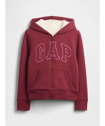 GAP | GAPロゴ 裏ボア ジップアップパーカー (キッズ)(パーカー)