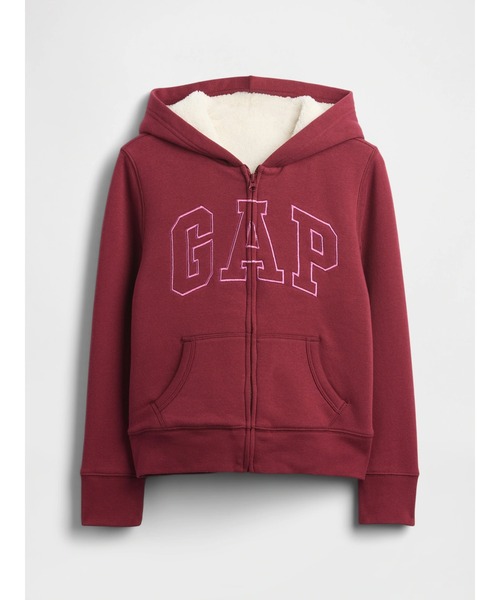 GAP レッド ジップアップパーカー GAP ギャップ パーカー ジップアップ スウェット 裏起毛 S 赤