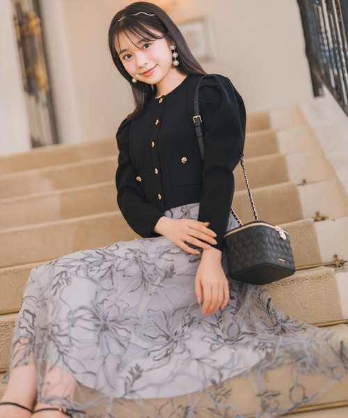 WILLSELECTION【今季新品】完売！ラメ刺繍チュールフレアスカート ラメ刺繍チュールフレアスカート（スカート）｜WILLSELECTION（ウィル