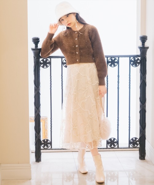 ラメ刺繍チュールフレアスカート（スカート）｜WILLSELECTION（ウィル