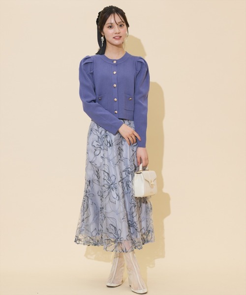 WILLSELECTION【今季新品】完売！ラメ刺繍チュールフレアスカート ラメ刺繍チュールフレアスカート（スカート）｜WILLSELECTION（ウィル