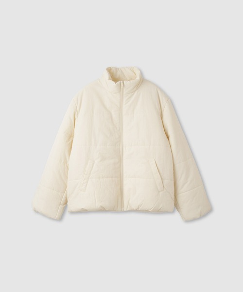 NAVY（ネイビー）の「nAvy スタンドネック中綿ブルゾン【撥水加工】（ブルゾン・レディース・モカ/ブラック/ブルー/チャコールグレー/オフホワイト・L/M）」の6枚目の写真