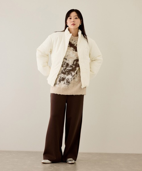 NAVY（ネイビー）の「nAvy スタンドネック中綿ブルゾン【撥水加工】（ブルゾン・レディース・モカ/ブラック/ブルー/チャコールグレー/オフホワイト・L/M）」の20枚目の写真