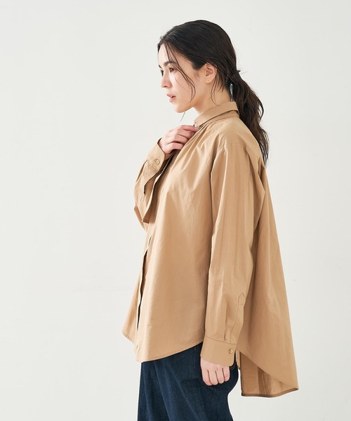 collex（コレックス）の「フラップミニ衿ブラウス（シャツ/ブラウス・レディース・ホワイト/ベージュ/ストライプ・フリー）」の12枚目の写真