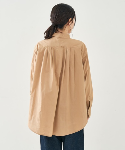 collex（コレックス）の「フラップミニ衿ブラウス（シャツ/ブラウス・レディース・ホワイト/ベージュ/ストライプ・フリー）」の9枚目の写真
