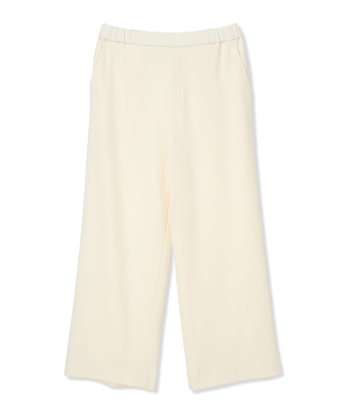 Petit Honfleur（プチオンフルール）の「【すご楽・通年素材】ストレッチワイドパンツ【カラー・チェック・千鳥・ウエストゴム】（その他パンツ・レディース・イエロー/アイボリー/グリーン/ベージュ/モカ・L/M）」の6枚目の写真