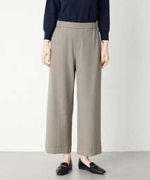 Petit Honfleur | 【すご楽・通年素材】ストレッチワイドパンツ【カラー・チェック・千鳥・ウエストゴム】(その他パンツ)