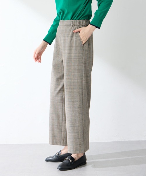 Petit Honfleur（プチオンフルール）の「【すご楽・通年素材】ストレッチワイドパンツ【カラー・チェック・千鳥・ウエストゴム】（その他パンツ・レディース・イエロー/アイボリー/グリーン/ベージュ/モカ・L/M）」の20枚目の写真