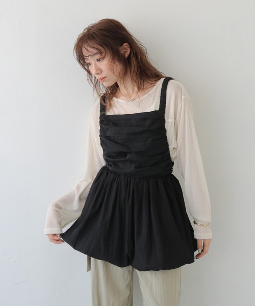 CLEIO(クレイオ)の「【CLEIO】裾バルーンビスチェ HEM BALLOON BUSTIER/940-14602(その他トップス・レディース・ブラック/ライトベージュ・FREE)」の7枚目の写真