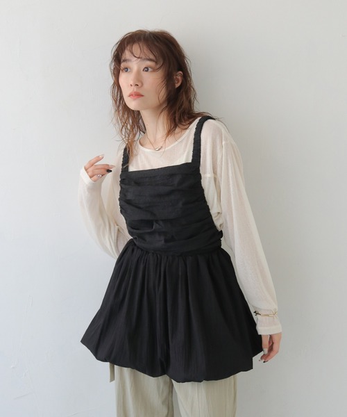 CLEIO(クレイオ)の「【CLEIO】裾バルーンビスチェ HEM BALLOON BUSTIER/940-14602(その他トップス・レディース・ブラック/ライトベージュ・FREE)」の8枚目の写真