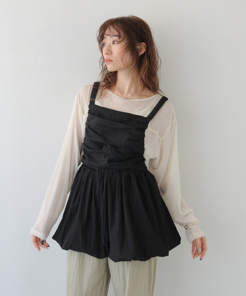 CLEIO(クレイオ)の「【CLEIO】裾バルーンビスチェ HEM BALLOON BUSTIER/940-14602(その他トップス・レディース・ブラック/ライトベージュ・FREE)」の10枚目の写真