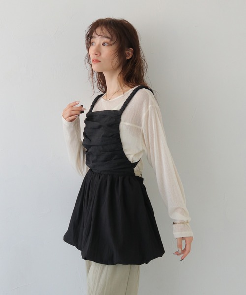 CLEIO(クレイオ)の「【CLEIO】裾バルーンビスチェ HEM BALLOON BUSTIER/940-14602(その他トップス・レディース・ブラック/ライトベージュ・FREE)」の11枚目の写真