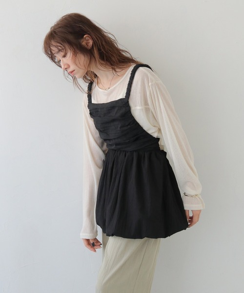 CLEIO(クレイオ)の「【CLEIO】裾バルーンビスチェ HEM BALLOON BUSTIER/940-14602(その他トップス・レディース・ブラック/ライトベージュ・FREE)」の12枚目の写真