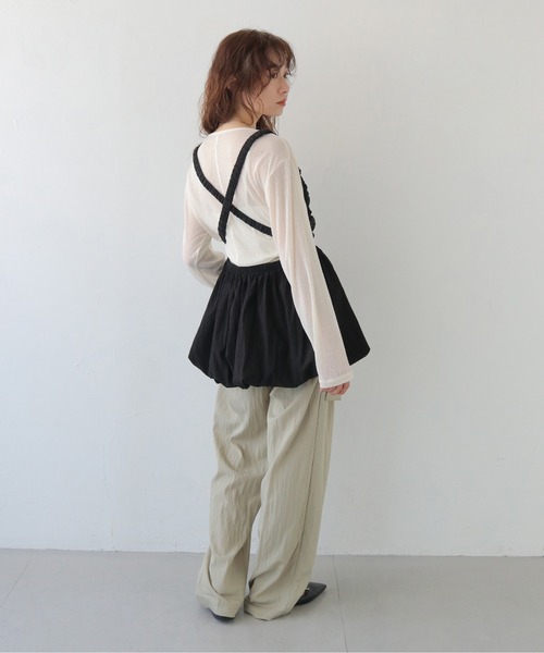 CLEIO(クレイオ)の「【CLEIO】裾バルーンビスチェ HEM BALLOON BUSTIER/940-14602(その他トップス・レディース・ブラック/ライトベージュ・FREE)」の19枚目の写真