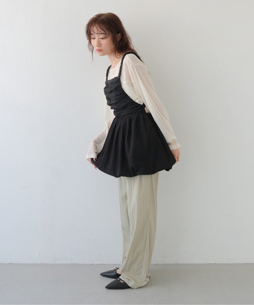 CLEIO(クレイオ)の「【CLEIO】裾バルーンビスチェ HEM BALLOON BUSTIER/940-14602(その他トップス・レディース・ブラック/ライトベージュ・FREE)」の18枚目の写真