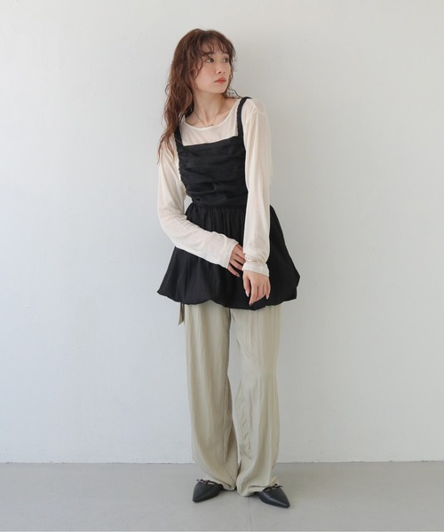 CLEIO(クレイオ)の「【CLEIO】裾バルーンビスチェ HEM BALLOON BUSTIER/940-14602(その他トップス・レディース・ブラック/ライトベージュ・FREE)」の14枚目の写真