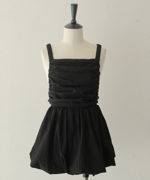 CLEIO(クレイオ)の「【CLEIO】裾バルーンビスチェ HEM BALLOON BUSTIER/940-14602(その他トップス・レディース・ブラック/ライトベージュ・FREE)」の4枚目の写真