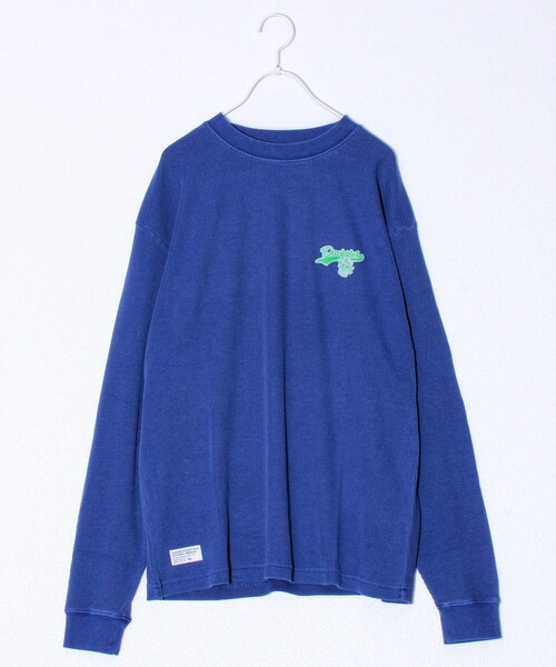 FREDY MAC（フレディーマック）の「【Duckster/ダックスター】ヴィンテージ調ワッフルロンT（Tシャツ/カットソー・メンズ・オフホワイト/ブルー/チャコールグレー・M/L）」の4枚目の写真
