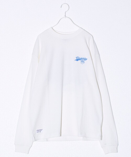FREDY MAC（フレディーマック）の「【Duckster/ダックスター】ヴィンテージ調ワッフルロンT（Tシャツ/カットソー・メンズ・オフホワイト/ブルー/チャコールグレー・M/L）」の8枚目の写真