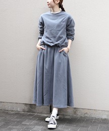 STEPS（ステップス）の「THOUSAND MILE/サウザンドマイル　クルーネックロングスリーブTEE＆スカート セットアップ　CREWNECK LONGSLEEVETEE&SKIRT SET（セットアップ）」
