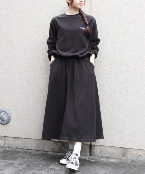 THOUSAND MILE/サウザンドマイル　クルーネックロングスリーブTEE＆スカート セットアップ　CREWNECK LONGSLEEVETEE&SKIRT SET