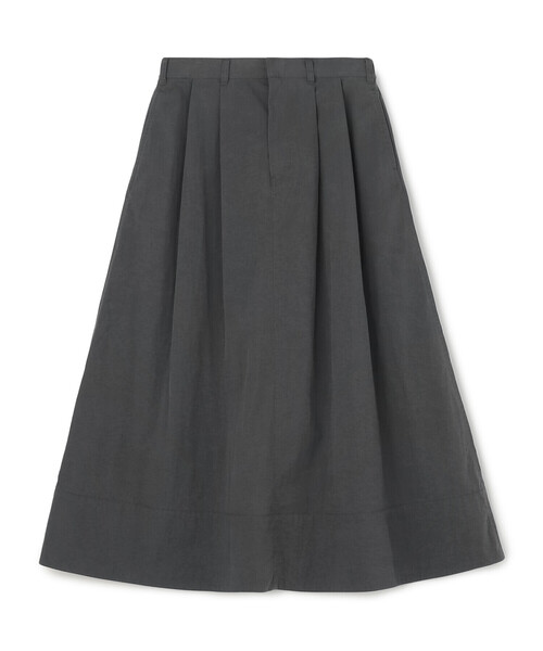 DANTON（ダントン）の「WOMEN'S C/N TWILL 2TUCK SKIRT（スカート・レディース・ネイビー/ベージュ系その他/ブラウン/チャコール・38/36）」の2枚目の写真