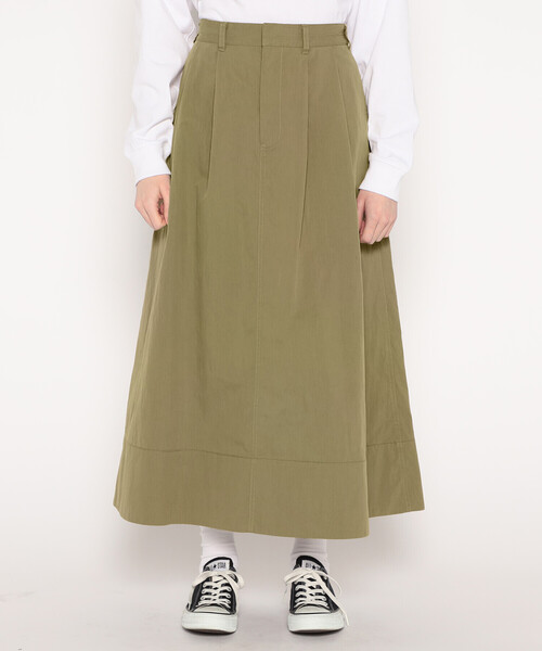 DANTON（ダントン）の「WOMEN'S C/N TWILL 2TUCK SKIRT（スカート・レディース・ネイビー/ベージュ系その他/ブラウン/チャコール・38/36）」の7枚目の写真