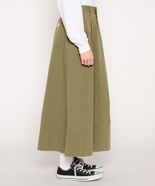 DANTON（ダントン）の「WOMEN'S C/N TWILL 2TUCK SKIRT（スカート・レディース・ネイビー/ベージュ系その他/ブラウン/チャコール・38/36）」の9枚目の写真