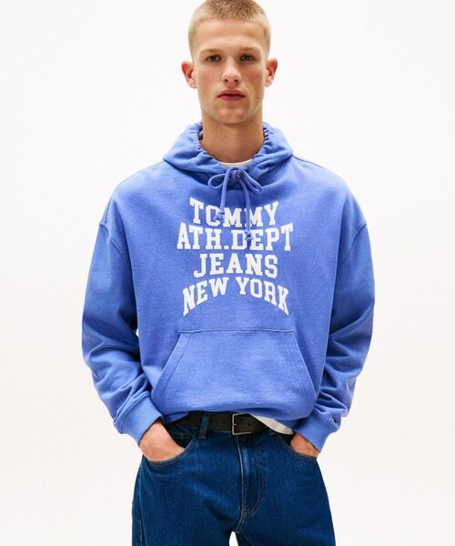 tommy jeans（トミー ジーンズ）の「90s バーシティパーカー（スウェット・メンズ・ホワイト/スカイブルー/グレー・MEDIUM/SMALL/LARGE/X-LARGE）」の3枚目の写真
