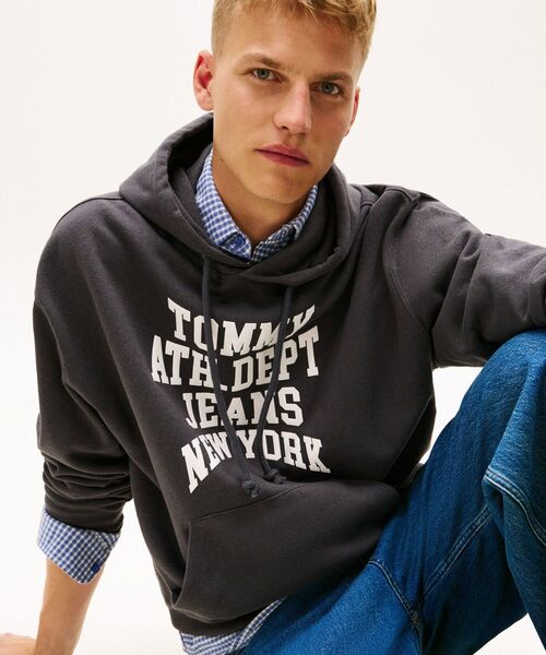 tommy jeans（トミー ジーンズ）の「90s バーシティパーカー（スウェット・メンズ・ホワイト/スカイブルー/グレー・MEDIUM/SMALL/LARGE/X-LARGE）」の14枚目の写真