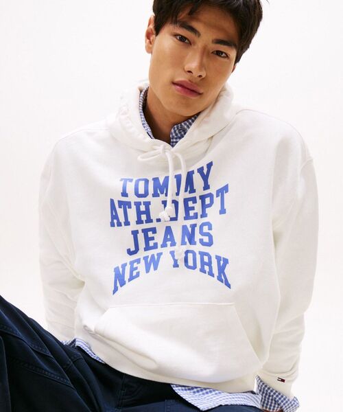 tommy jeans（トミー ジーンズ）の「90s バーシティパーカー（スウェット・メンズ・ホワイト/スカイブルー/グレー・MEDIUM/SMALL/LARGE/X-LARGE）」の6枚目の写真
