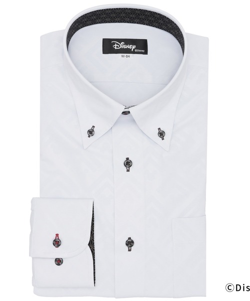 TOKYO SHIRTS(トウキョウシャツ)の「【Disney ディズニー】 形態安定ノンアイロン ボタンダウン 長袖ストレッチビジネスワイシャツ(ビジネスシャツ・メンズ・グレー・首回り43cm-裄丈82cm/首回り42cm-裄丈86cm/首回り42cm-裄丈82cm/首回り41cm-裄丈86cm/首回り41cm-裄丈82cm/首回り39cm-裄丈80cm/首回り37cm-裄丈80cm/首回り43cm-裄丈86cm/首回り37cm-裄丈84cm/首回り39cm-裄丈84cm)」の1枚目の写真