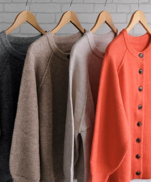 aquagarage（アクアガレージ）の「ドルマンスリーブニットカーディガン（カーディガン/ボレロ・レディース・オートミール/オレンジ/グレイッシュベージュ/ヘザーチャコール・M）」の22枚目の写真