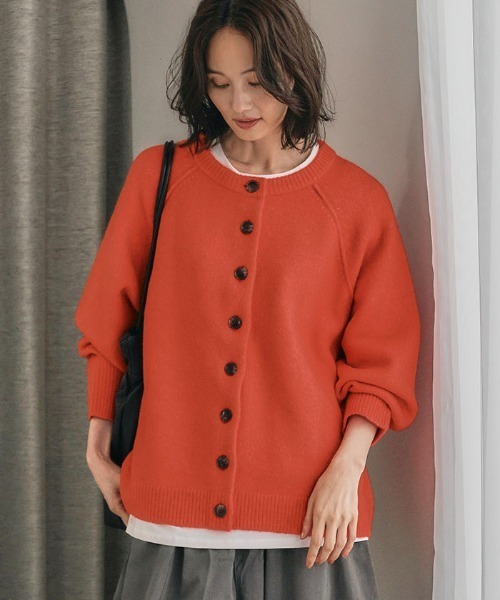 aquagarage（アクアガレージ）の「ドルマンスリーブニットカーディガン（カーディガン/ボレロ・レディース・オートミール/オレンジ/グレイッシュベージュ/ヘザーチャコール・M）」の13枚目の写真