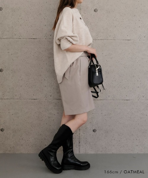 aquagarage（アクアガレージ）の「ドルマンスリーブニットカーディガン（カーディガン/ボレロ・レディース・オートミール/オレンジ/グレイッシュベージュ/ヘザーチャコール・M）」の9枚目の写真