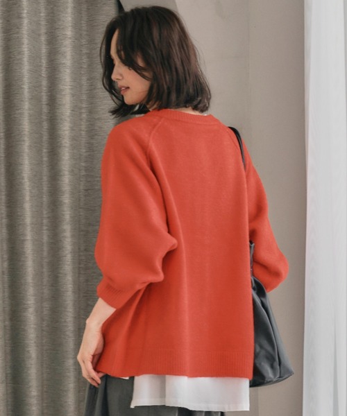 aquagarage（アクアガレージ）の「ドルマンスリーブニットカーディガン（カーディガン/ボレロ・レディース・オートミール/オレンジ/グレイッシュベージュ/ヘザーチャコール・M）」の16枚目の写真