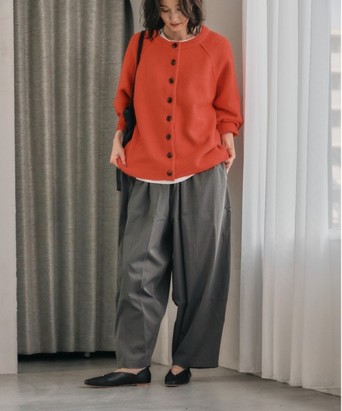 aquagarage（アクアガレージ）の「ドルマンスリーブニットカーディガン（カーディガン/ボレロ・レディース・オートミール/オレンジ/グレイッシュベージュ/ヘザーチャコール・M）」の17枚目の写真