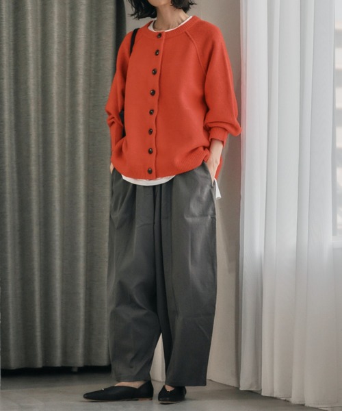 aquagarage（アクアガレージ）の「ドルマンスリーブニットカーディガン（カーディガン/ボレロ・レディース・オートミール/オレンジ/グレイッシュベージュ/ヘザーチャコール・M）」の19枚目の写真