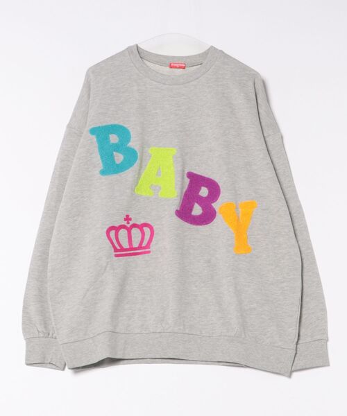 BABYDOLL(ベビードール)の「親子お揃い BIGサガラロゴトレーナー 1053A(スウェット・レディース・アッシュグレー/オフホワイト/ブラック・L/XL/S/M)」の1枚目の写真