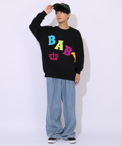 BABYDOLL(ベビードール)の「親子お揃い BIGサガラロゴトレーナー 1053A(スウェット・レディース・アッシュグレー/オフホワイト/ブラック・L/XL/S/M)」の15枚目の写真