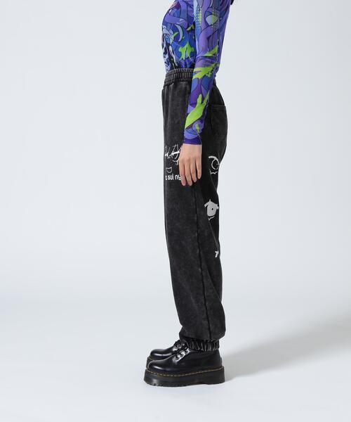 anna sui nyc(アナ スイ エヌ ワイ シー)の「anna sui nyc/アナ スイ エヌワイシー/『×寺田てら』TERAスウェットパンツ(スウェットパンツ・レディース・ブラック/ピンク・F)」の5枚目の写真