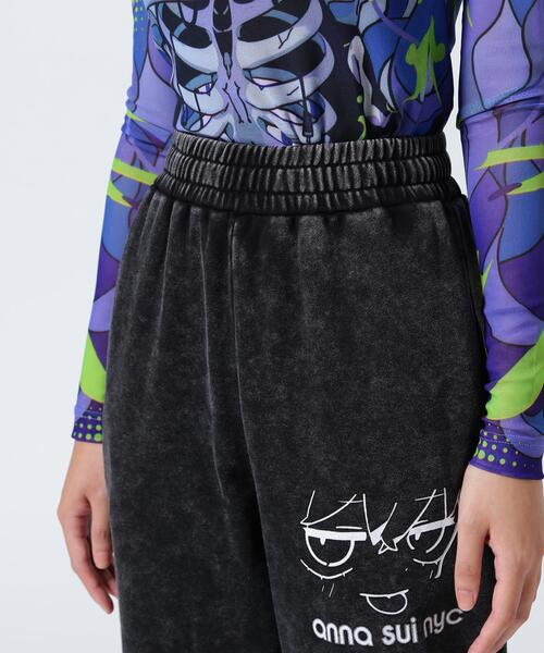 anna sui nyc(アナ スイ エヌ ワイ シー)の「anna sui nyc/アナ スイ エヌワイシー/『×寺田てら』TERAスウェットパンツ(スウェットパンツ・レディース・ブラック/ピンク・F)」の7枚目の写真
