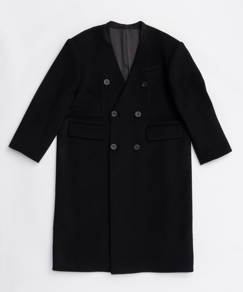 PRANK PROJECT（プランクプロジェクト）の「マフラー付きコート / Coat with Muffler（ノーカラーコート・レディース・グレー/ブラック・FREE）」の13枚目の写真