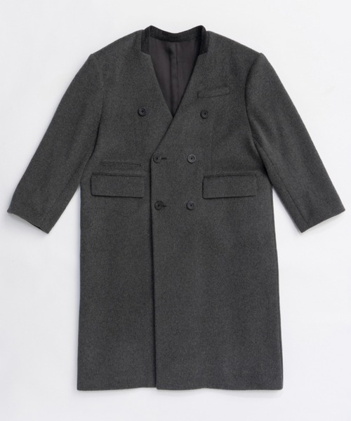 PRANK PROJECT（プランクプロジェクト）の「マフラー付きコート / Coat with Muffler（ノーカラーコート・レディース・グレー/ブラック・FREE）」の18枚目の写真