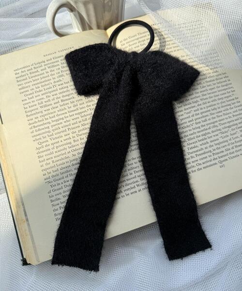 WEGO（ウィゴー）の「WEGO/シャギーニットリボンゴム（ヘアゴム・レディース・レッド/グレー/ブラック/ライトピンク/サックスブルー/ホワイト・FREE）」の9枚目の写真